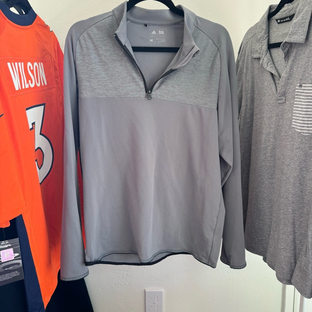 Adidas Grey Golf Pullover